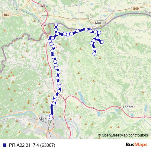 PR A22 2117 4 (63067) bus Line Map
