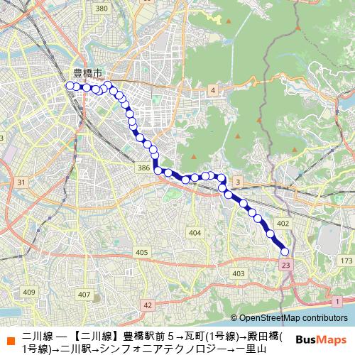 二川線 bus Line Map
