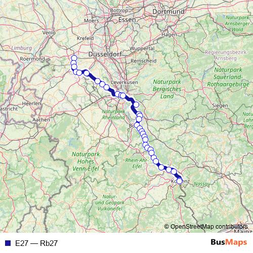 E27 rail Line Map