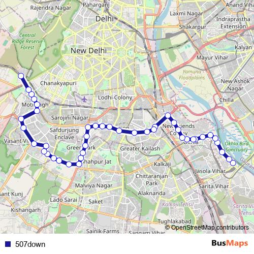 507down bus Line Map