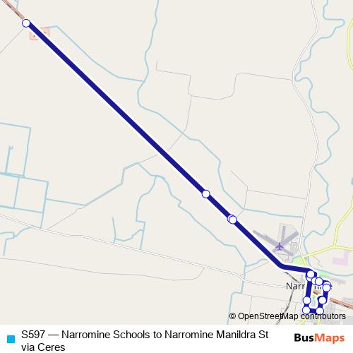 S597 bus Line Map