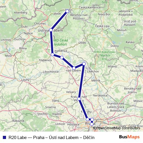 R20 Labe rail Line Map