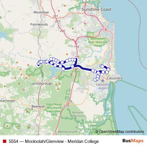 5554 bus Line Map