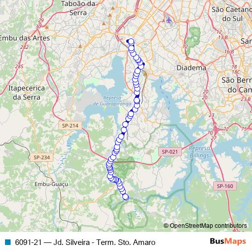 6091-21 bus Line Map