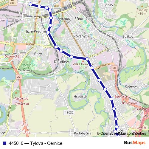 445010 trolleybus Line Map