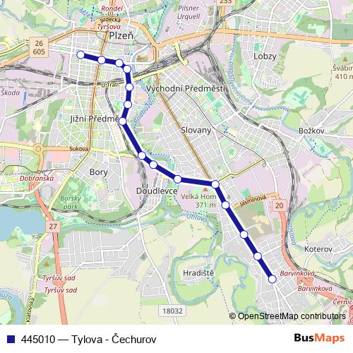 445010 trolleybus Line Map