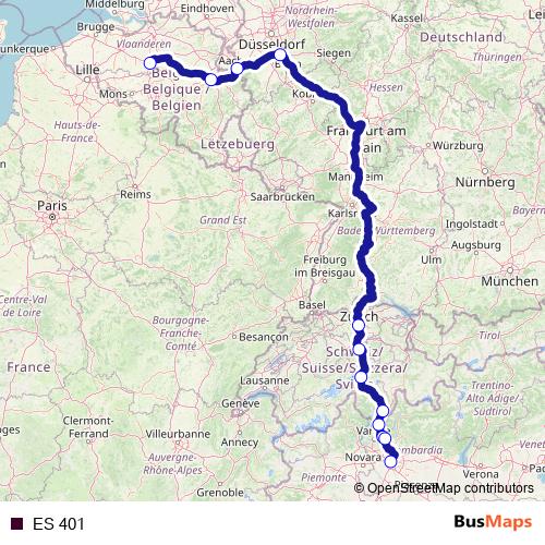 ES 401 rail Line Map
