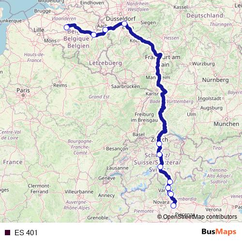 ES 401 rail Line Map