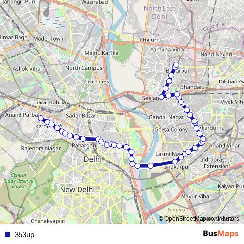 353up bus Line Map