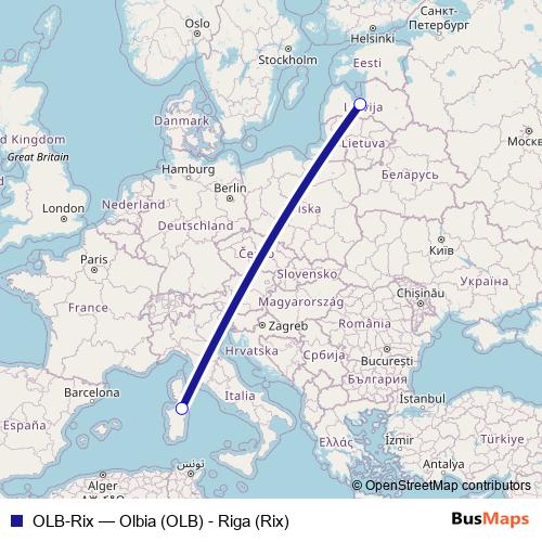 OLB-Rix air Line Map