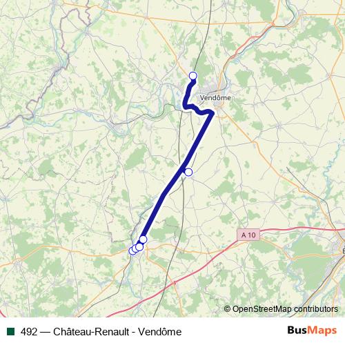 492 bus Line Map