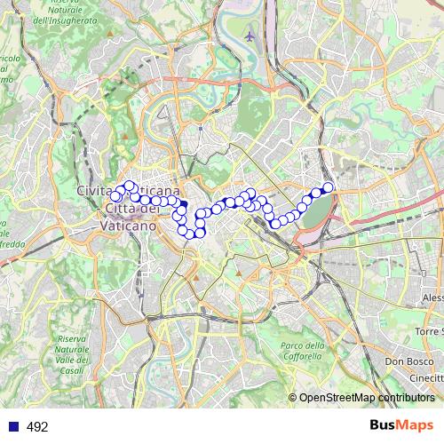 492 bus Line Map