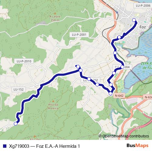 Xg719003 bus Line Map