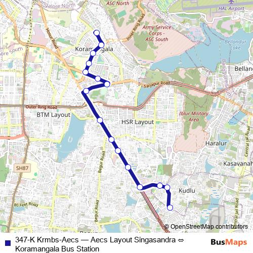 347-K Krmbs-Aecs bus Line Map