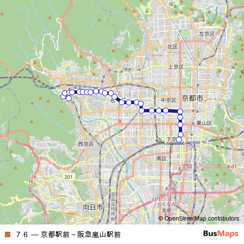 ７６ bus Line Map