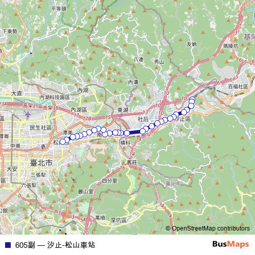 605副 bus Line Map
