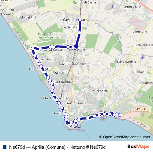 Ne679d bus Line Map