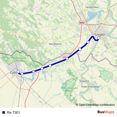 Re 7301 rail Line Map