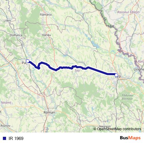 IR 1969 rail Line Map