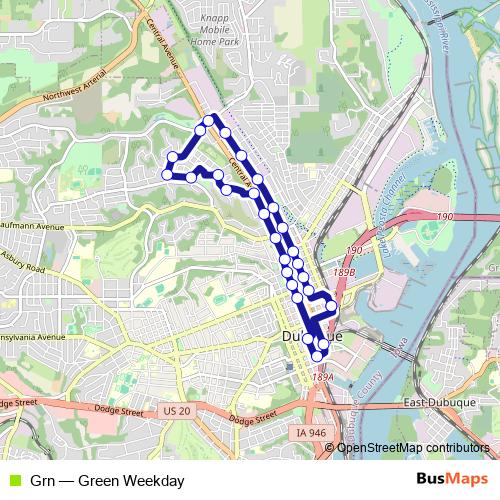 Grn bus Line Map