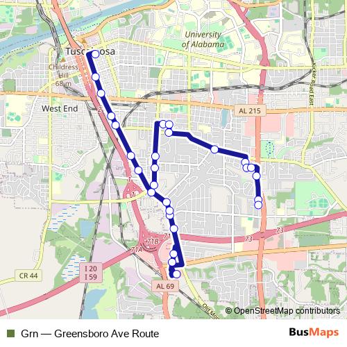 Grn bus Line Map