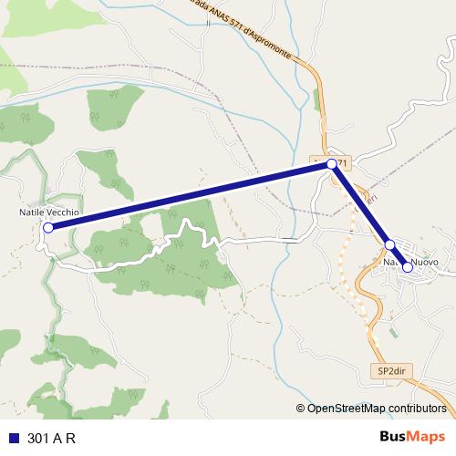 301 A R bus Line Map