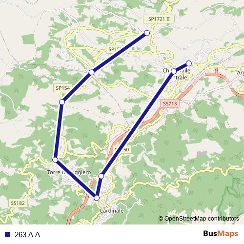 263 A A bus Line Map