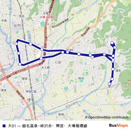 大01 bus Line Map
