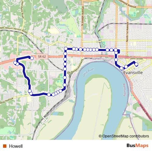 Howell bus Line Map