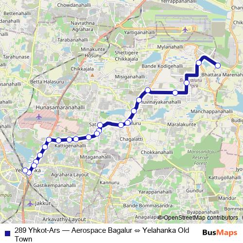 289 Yhkot-Ars bus Line Map