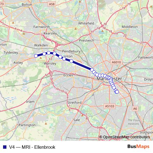 V4 bus Line Map