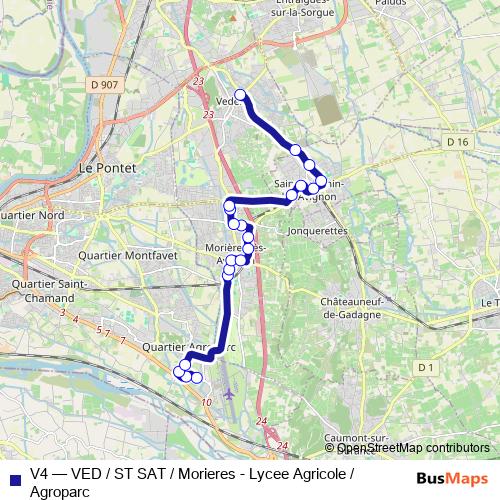 V4 bus Line Map
