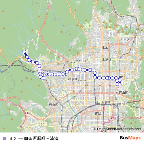 ６２ bus Line Map