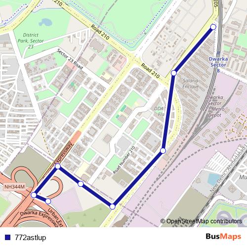 772astlup bus Line Map