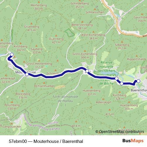 57ebm00 bus Line Map