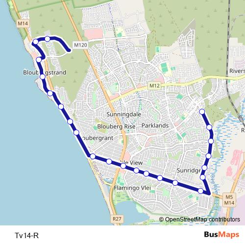Tv14-R bus Line Map