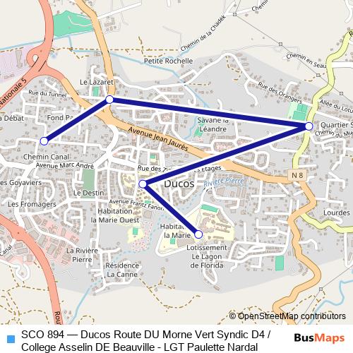 SCO 894 bus Line Map