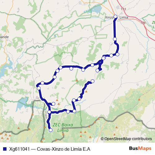 Xg611041 bus Line Map