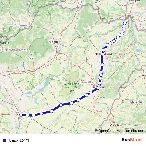 Vesz 6221 rail Line Map