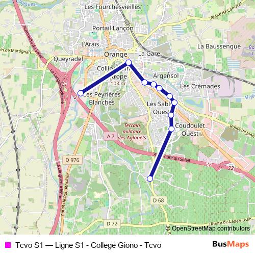 Tcvo S1 bus Line Map