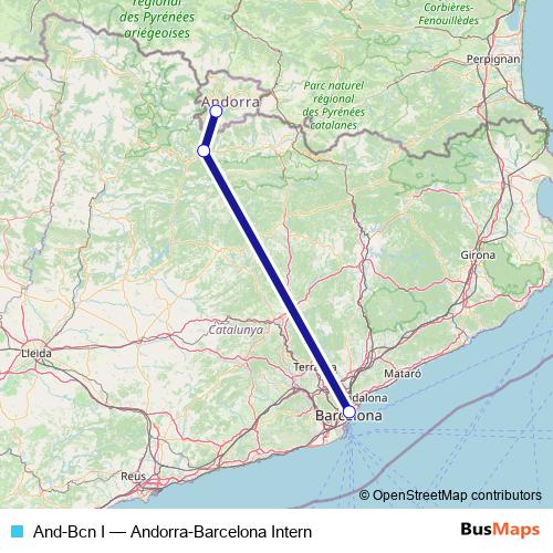 And-Bcn I bus Line Map