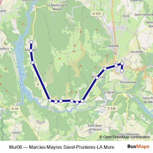 Mur06 bus Line Map