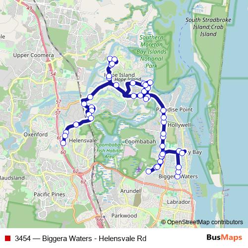 3454 bus Line Map