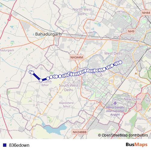 836edown bus Line Map