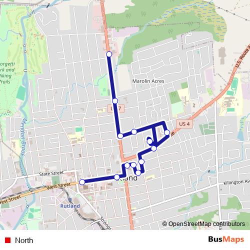 North bus Line Map