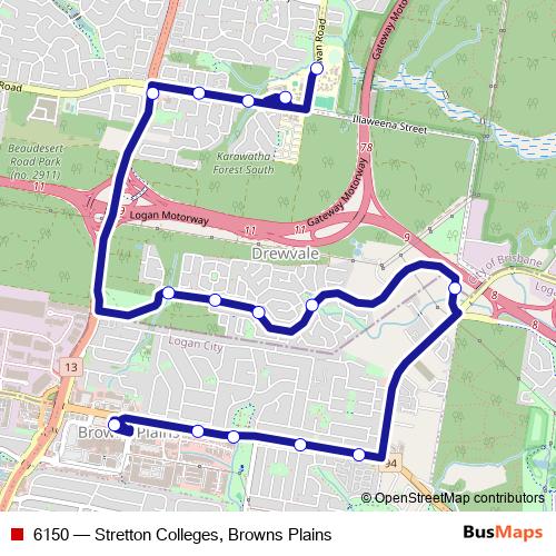 6150 bus Line Map