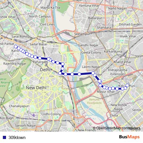 309down bus Line Map