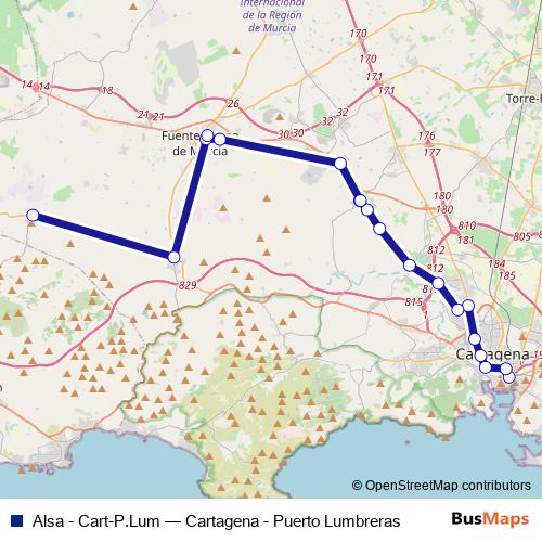 Alsa - Cart-P.Lum bus Line Map