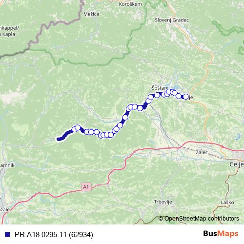PR A18 0295 11 (62934) bus Line Map