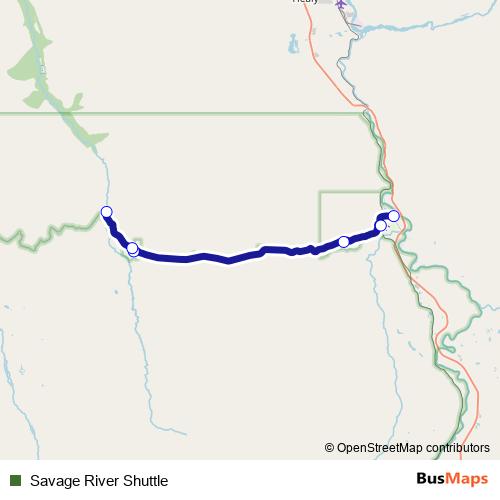 Savage River Shuttle bus Line Map